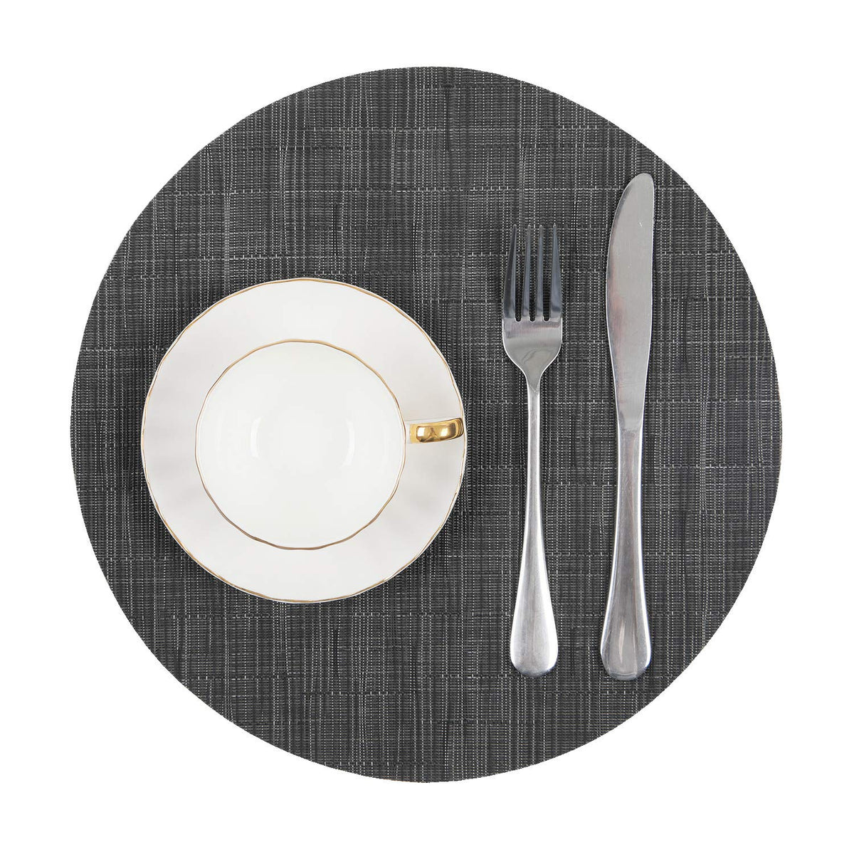 Round Table Placemats Set of 7 Wedge Shaped Place Mat with Centerpiece Round Mat Heat Resistant Table Mats Washable