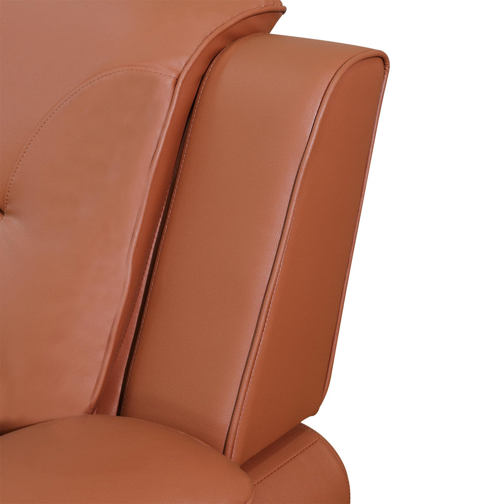 Leather Living Room Sofa Set, Equipped with Metal Leg Support Pillow Top Armrests, Perfect s, Offices, and Lounges