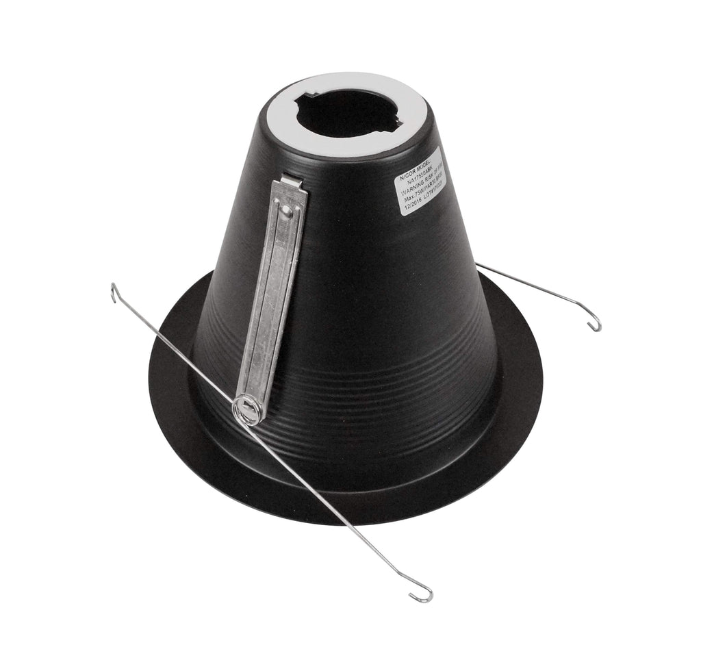 6 inch Black Airtight Recessed Cone Baffle Trim, Fits 6 inch Housings (17550ABK)