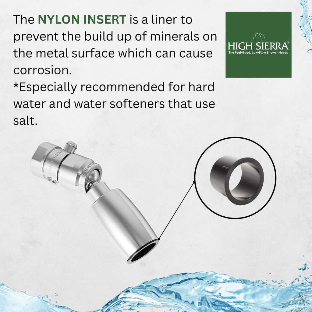 Sierra - CLASSICTM Solid Lead-Free Metal 1.5 GPM Award Winning. Ultra Low Flow Shower Head with Trickle Valve.