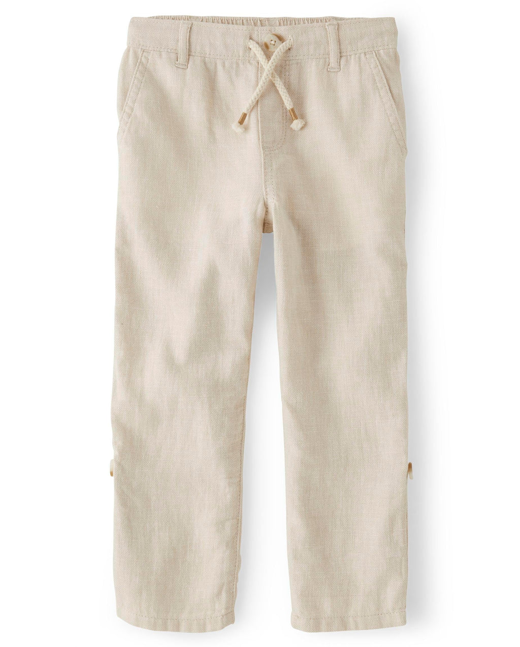 And Toddler Drawstring Linen Pants,Bisquit