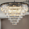 24-Light 7-Tier Empress-Style Crystal Chandelier, Grand Fixture for Foyers