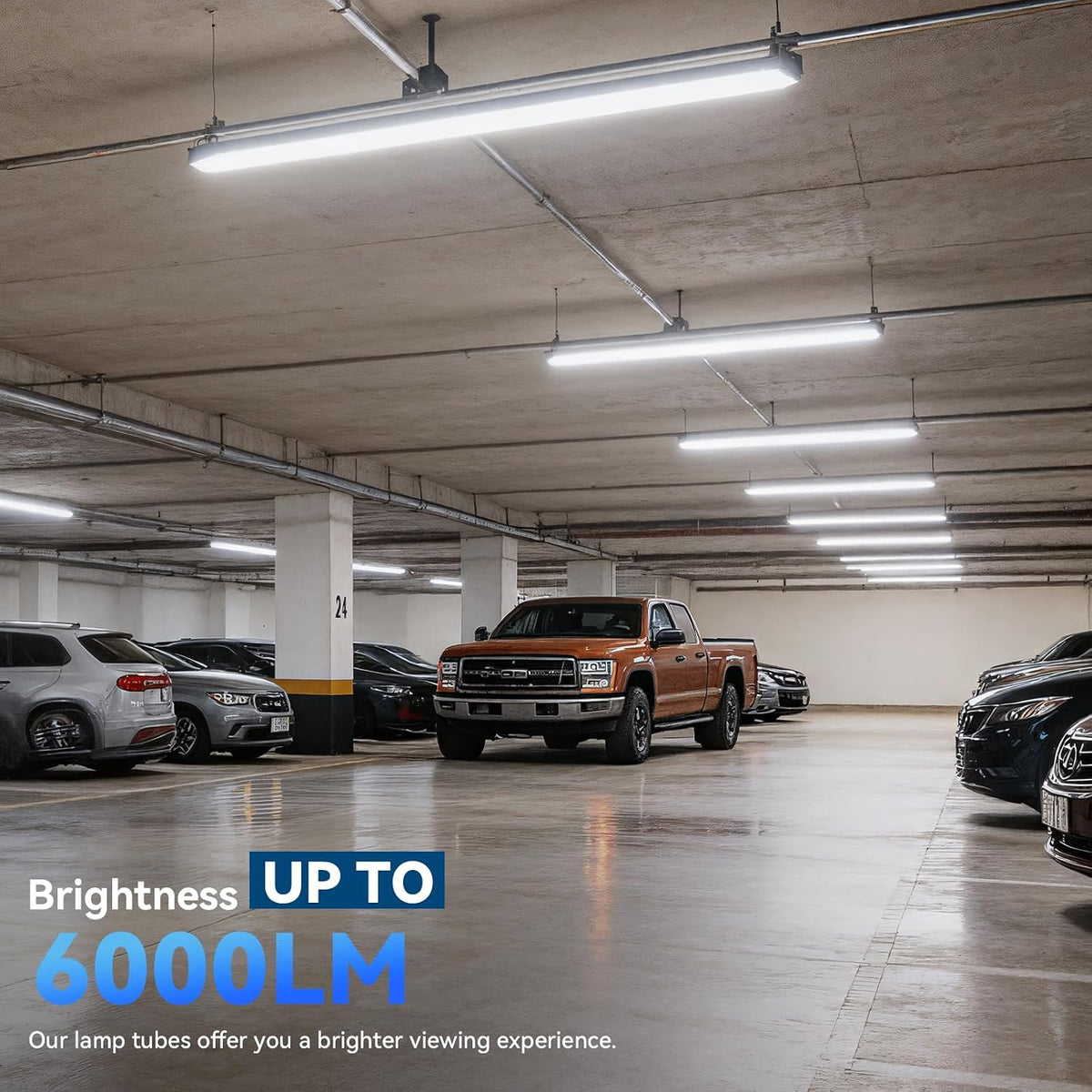8FT LED Tube Light, 50W 6000LM 5000K, 270 Degree V Shaped