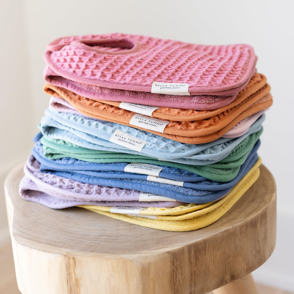 Baby Bibs and Burp Cloths Set, Fog