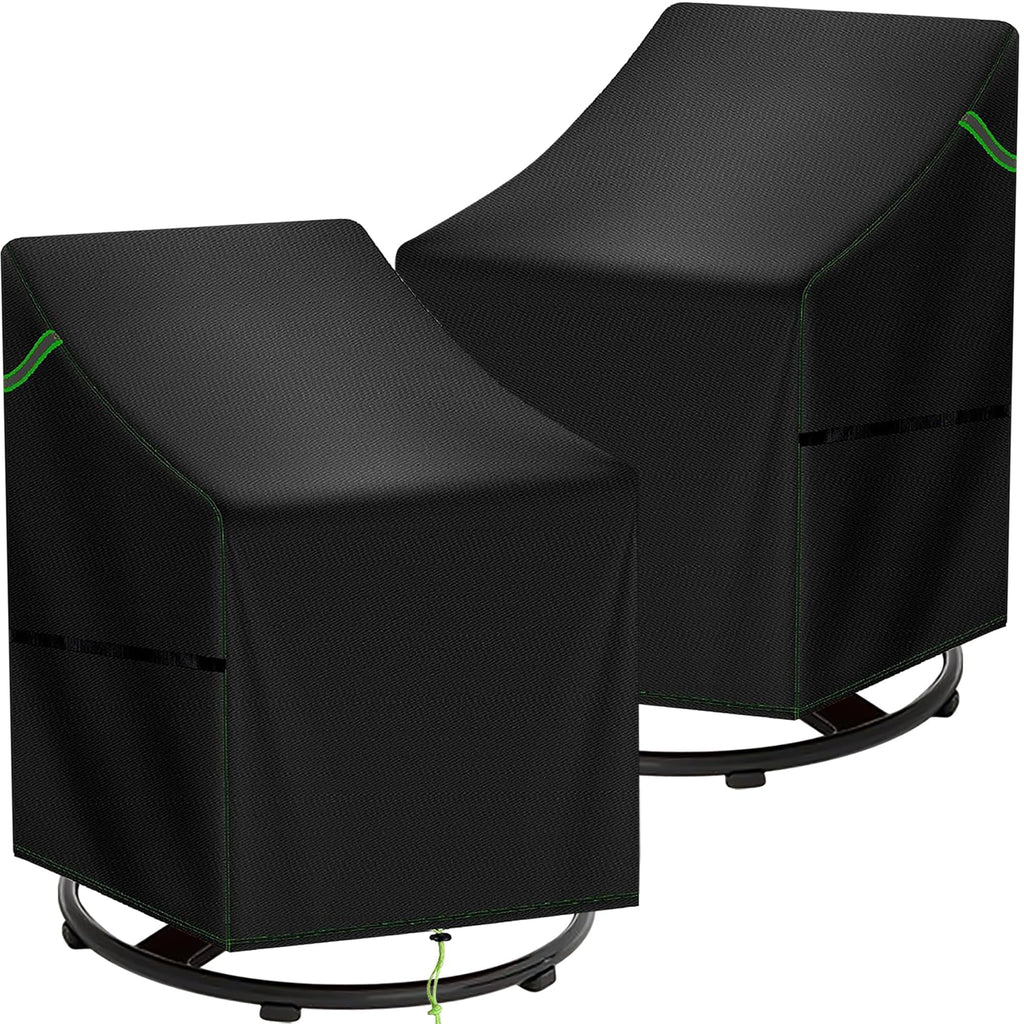 Adirondack Chair Cover, Patio Rocking Chair Covers Waterproof 2 Pack, 420D Swivel Chair Covers for Outdoor Furniture