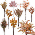 Kinds Artificial Greenery Stems Box Set for Fall Decor(Orange) - Set of 75