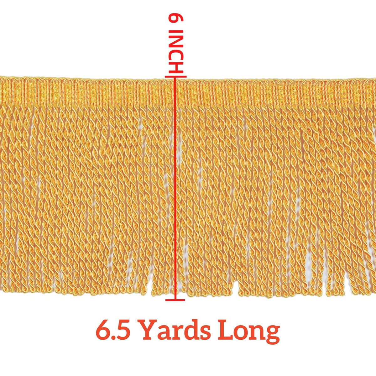 6 Inches Curtain Fringes Bullion Fringe Trim, Sewing Fabric Tassel Trims Embellishments Curtain Weights - 6.5 Yards