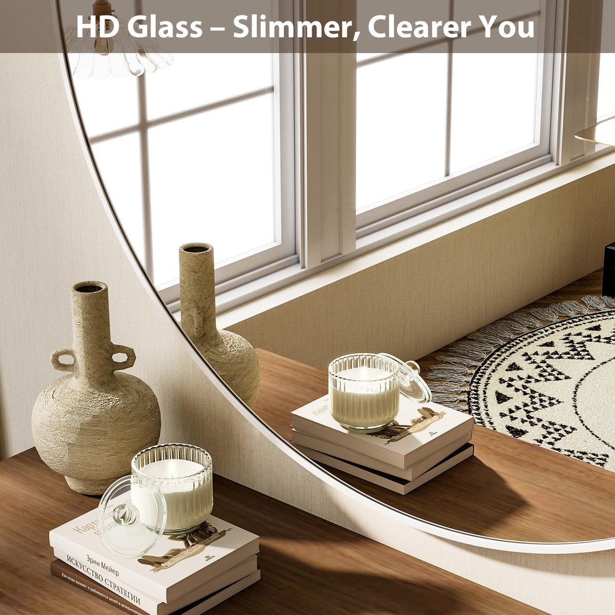 Round Mirror 30 White Wall Mounted Circle Mirrors