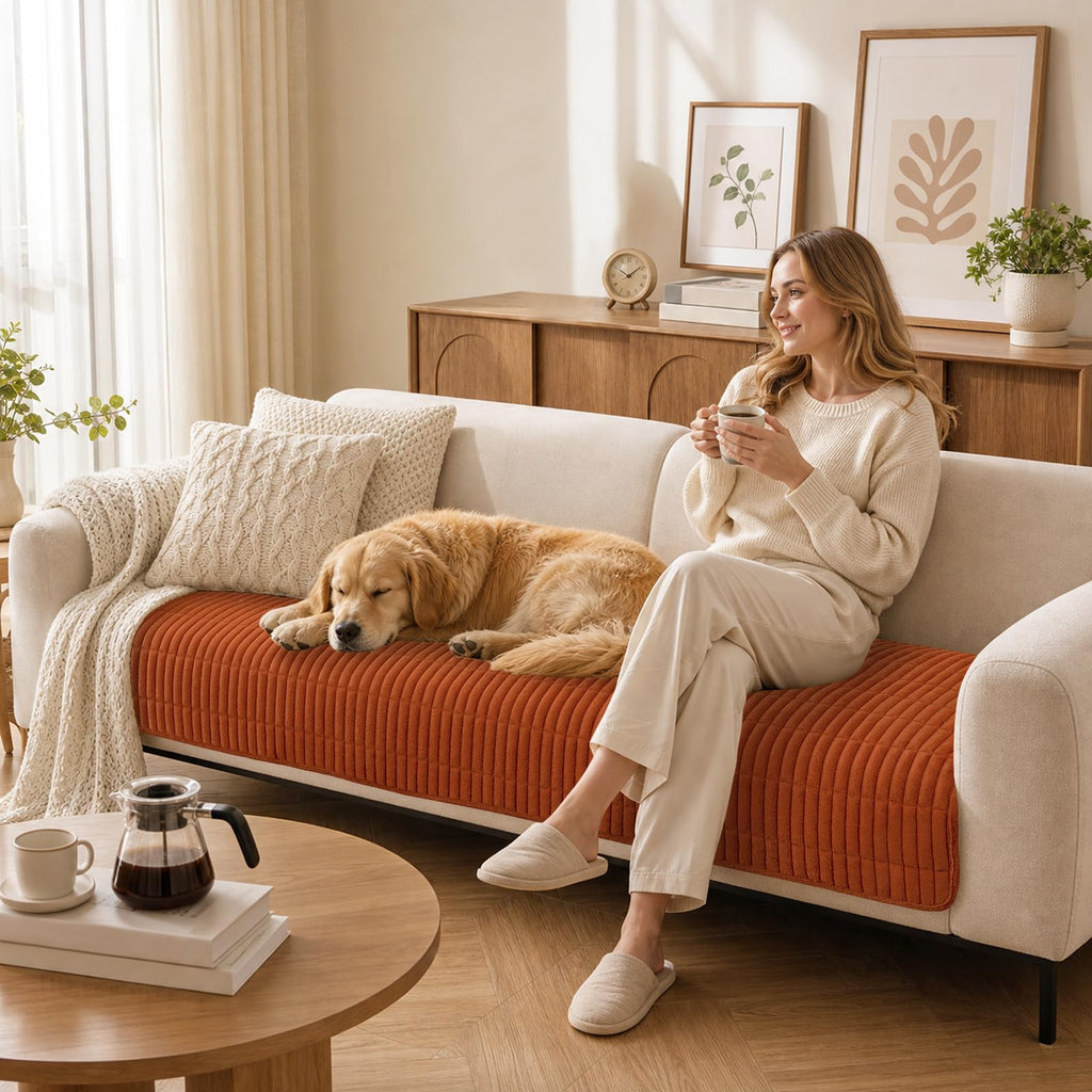 Couch Covers for Dogs, Non Slip Plush Washable Sofa Cover for Pets