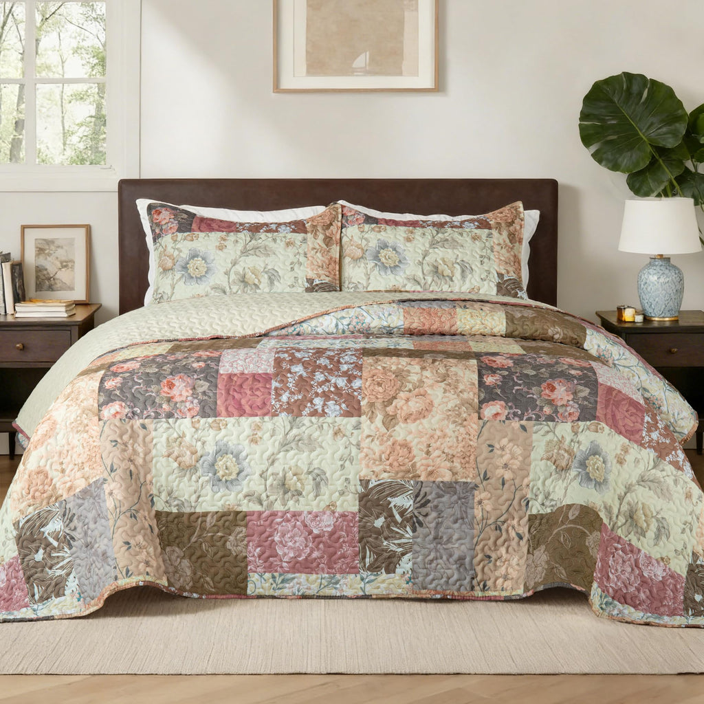 Quilt Set, Extra Soft Floral Bedspreads