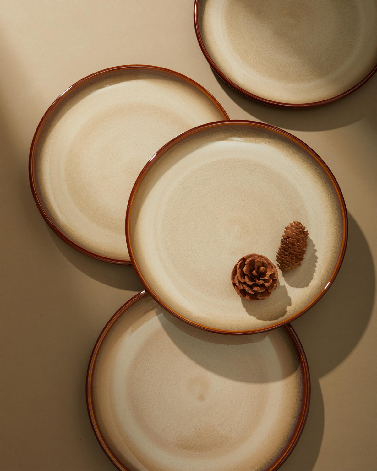 Ceramic Dinnerware Sets for 4, 12pcs Plates and Bowls Sets Dish Set