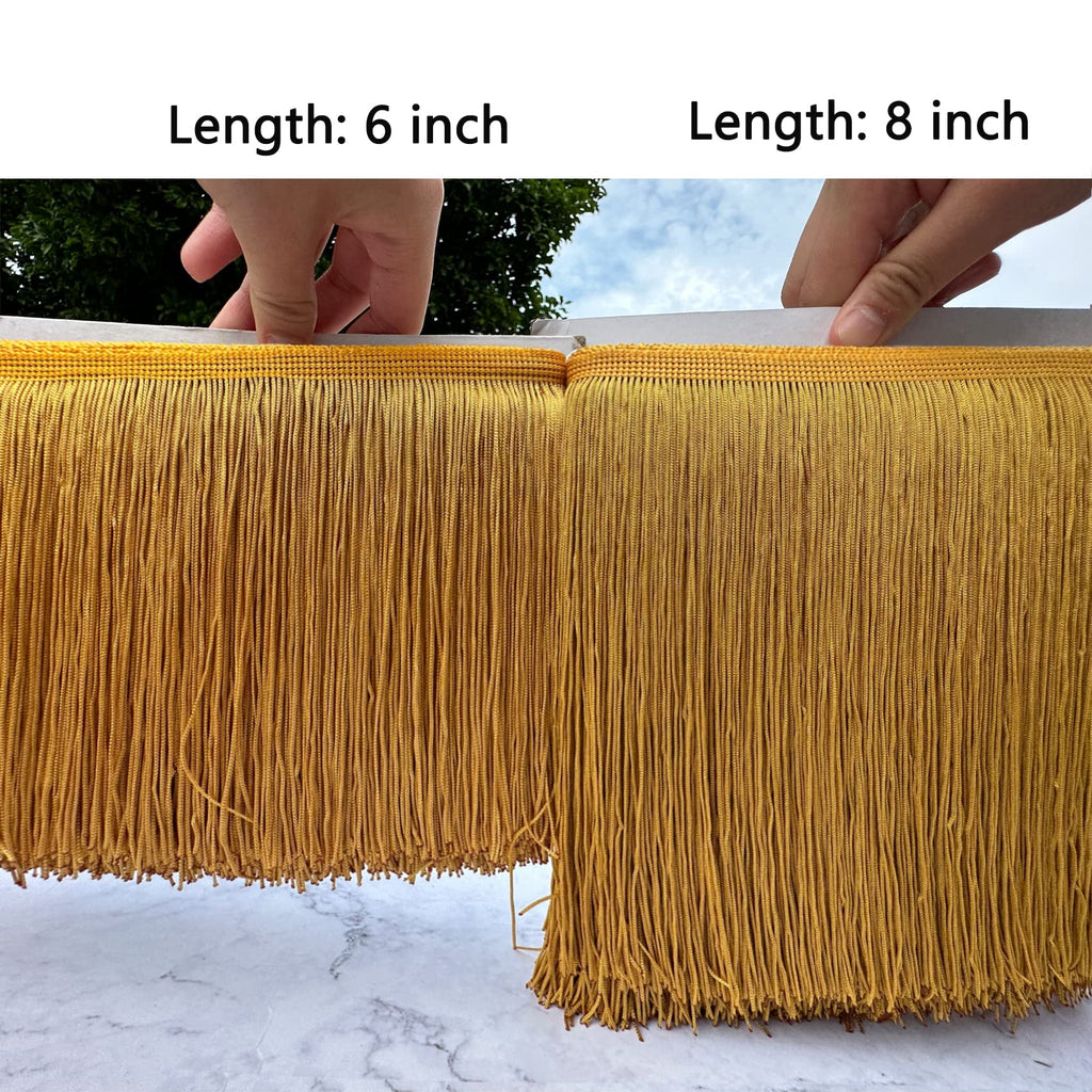 6" Dark Purple Fringe Trim Tassel Sewing Trim for Clothes Accessories Latin Wedding Dress DIY Lamp Shade - 10 Yards