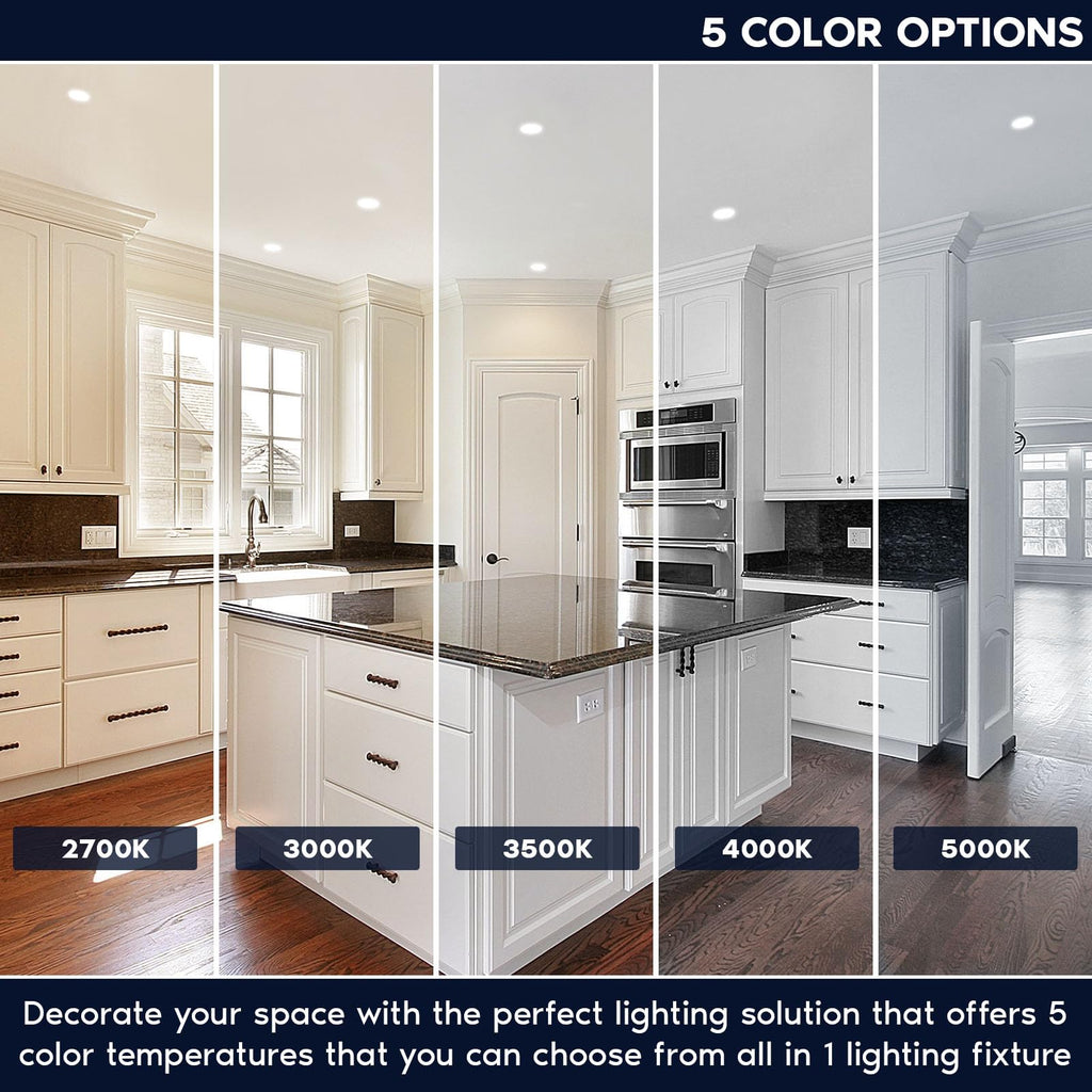 4 Inch Trimless LED Recessed Lights with Junction Box 6 Pack