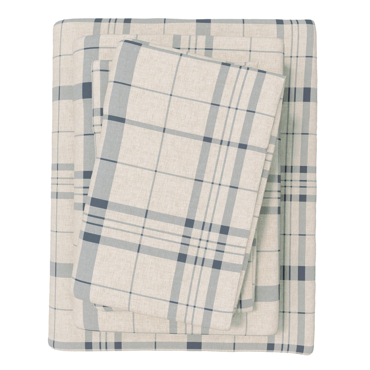 Flannel Sheets - 100% Turkish Cotton, Double-Brushed, Plaid and Stripe Bed Sheet Set - Ultra-Soft, Cozy