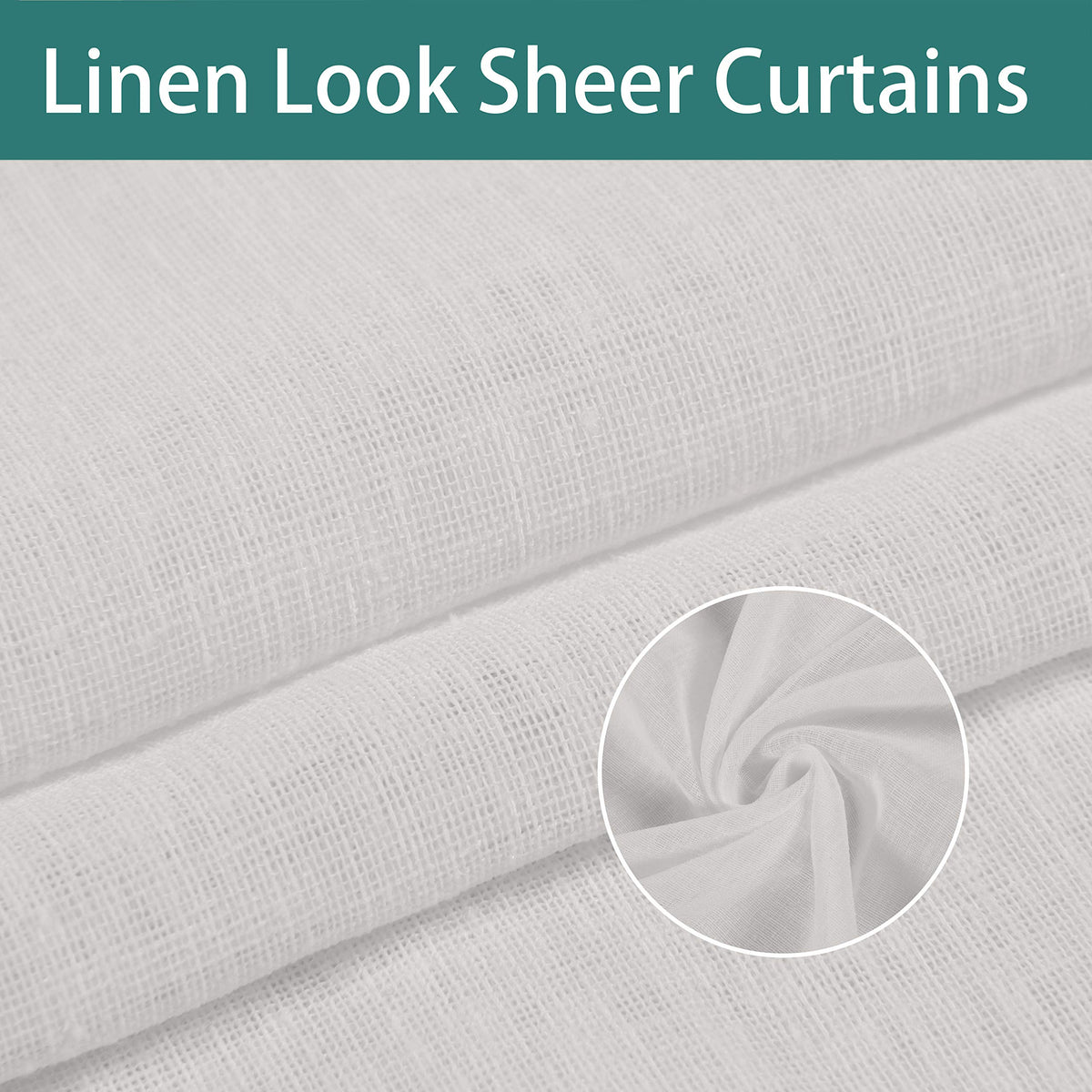 Burlap Linen Look Outdoor Curtain 2 Panels