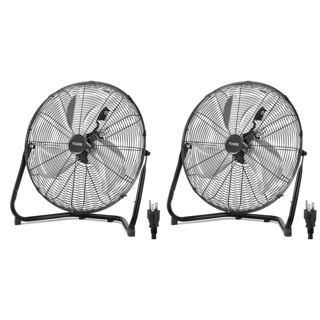 2-Pack 20-Inch High Velocity Floor & Wall Mount Fans, 4700 CFM