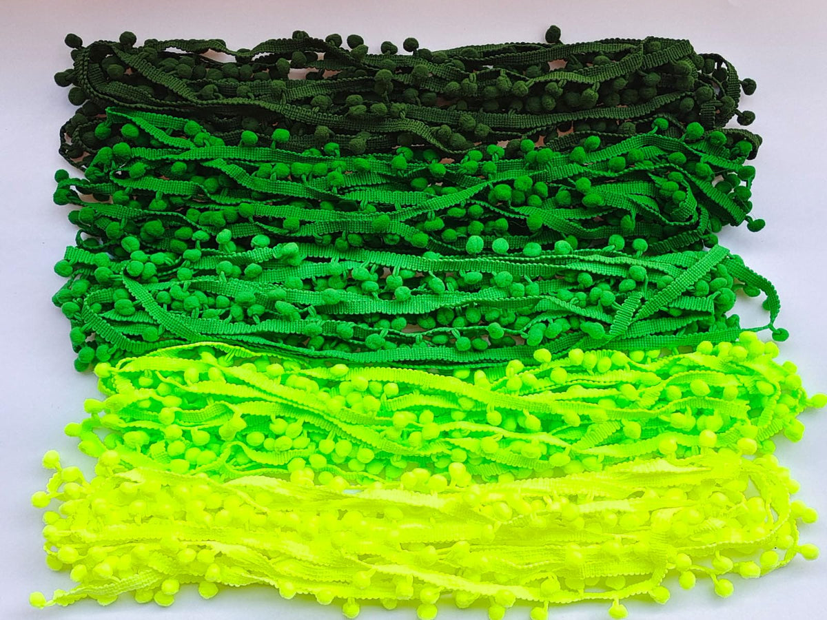 Pom Pom Trim 60 Yards 30 Colors 8mm Ball Fringe Trim for Sewing Accessory Decoration DIY Crafts (Mixed Color 2, 8mm