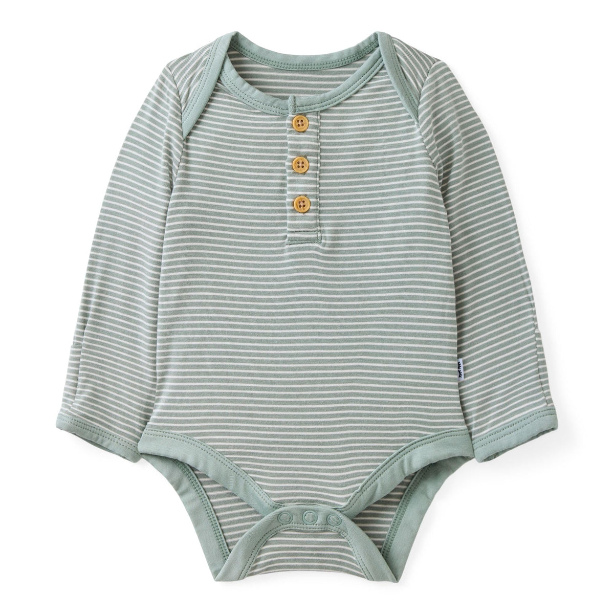 Newborn Henley Bodysuit, Soft Viscose from Bamboo Long Sleeve Bodysuit for Baby Boys & Girls, Baby Clothes, Willow