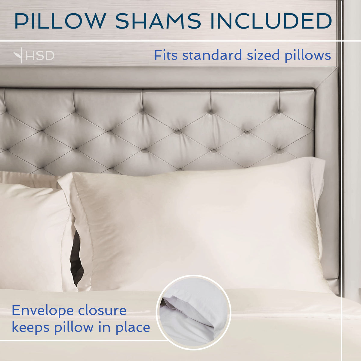 Duvet Cover Bed Linen Set, 3 -Piece Set, Grey
