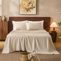 100% Linen Sheets, Breathable & Durable 4-Piece Bed Flax Sheet Set, Soft All-Season Bedding for Hot Sleepers