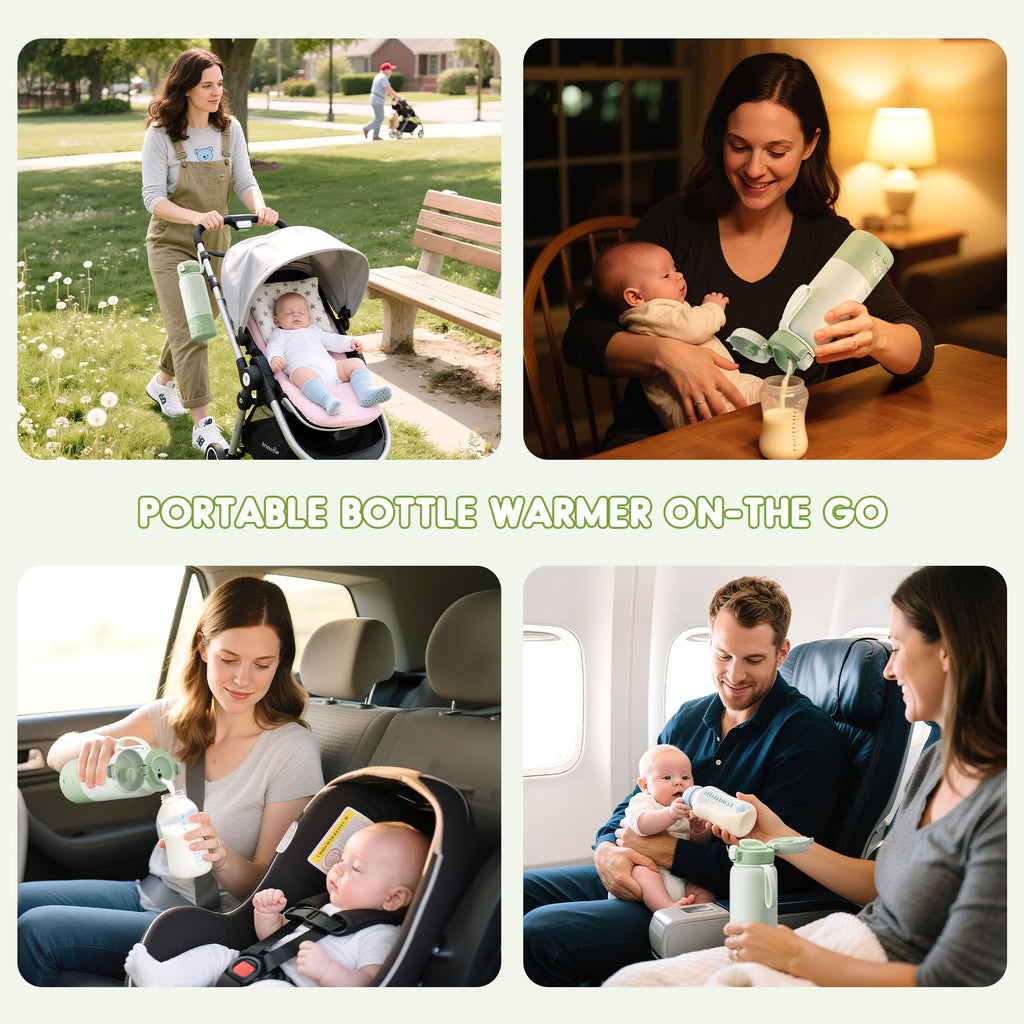 Portable Bottle Warmer for Travel, Min Fast Heating Breast Milk Warmer