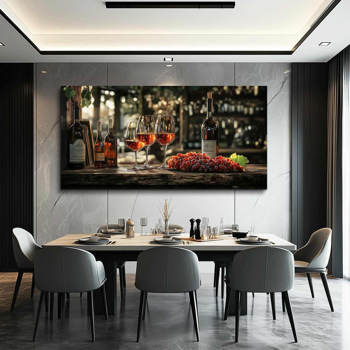 Dining Room Wall Art Still Life Goblet Prints Painting Wine Glass Canvas Wall Pictures Kitchen Art Wall Decor