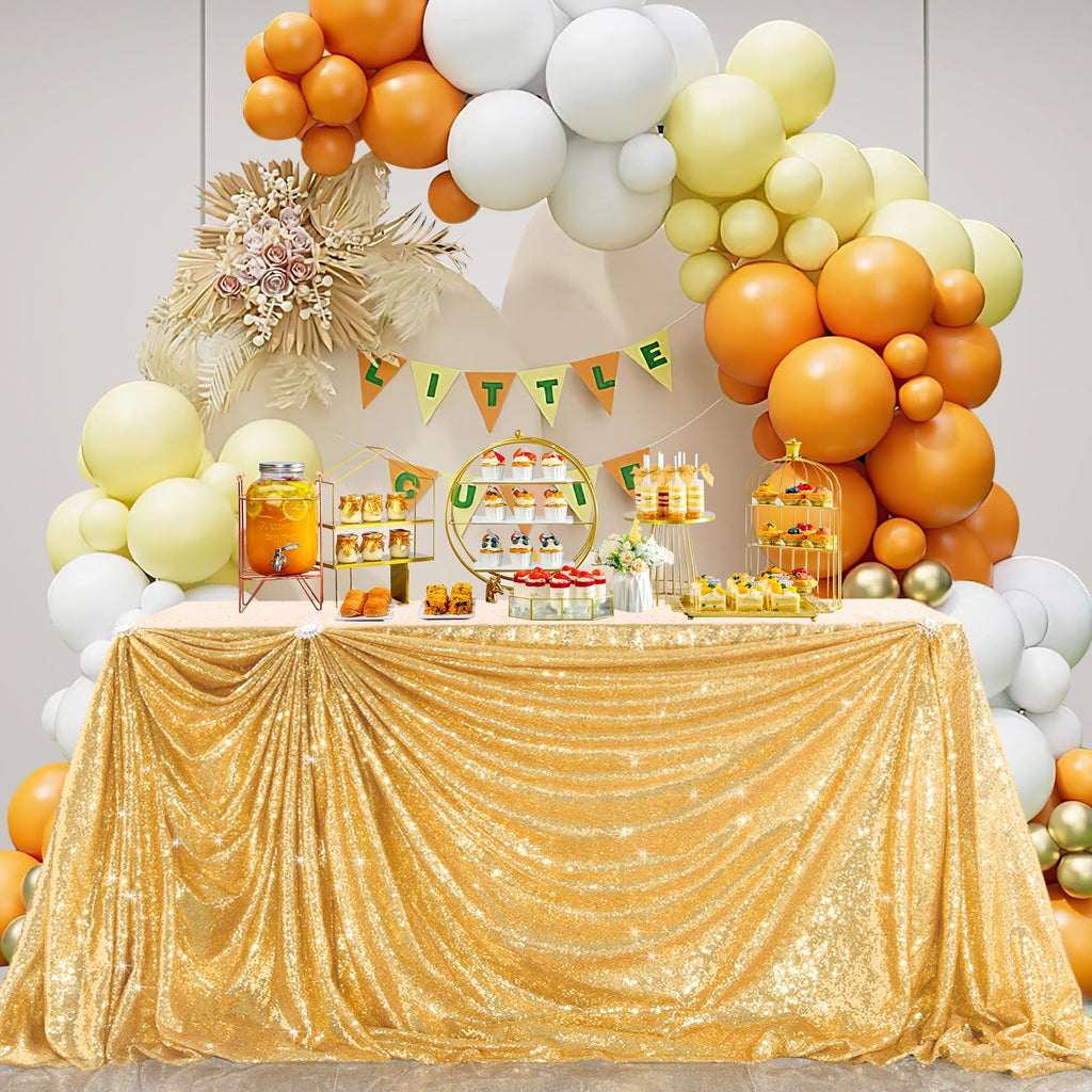 Gold Sequin Tablecloth Party Glitter Tablecloth Sparkly Table Cloth