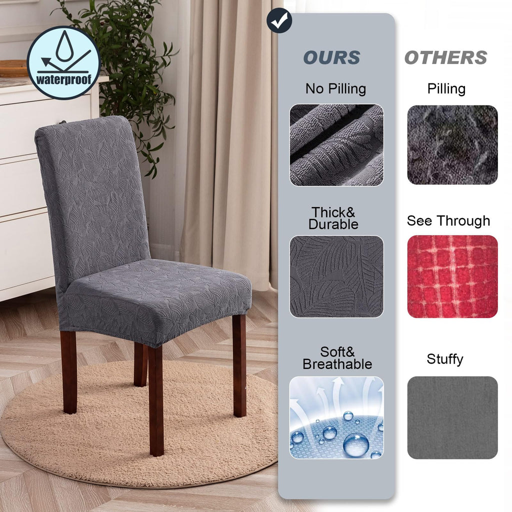 Waterproof Dining Chair Covers, Chair Covers Stretch Parsons Chair Slipcover, Kitchen Chair Protector Cover
