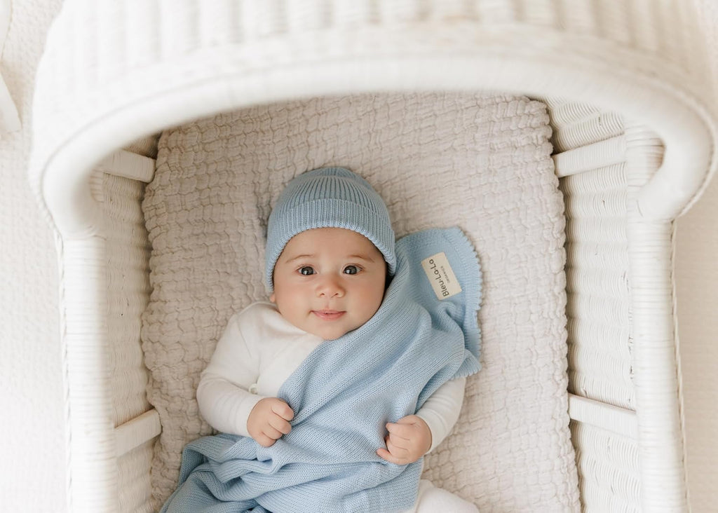 Gift Set - Organic Cotton Newborn Blanket Essentials, Thoughtful Baby Shower & New Baby Gift for Boys & Girls (Luxe