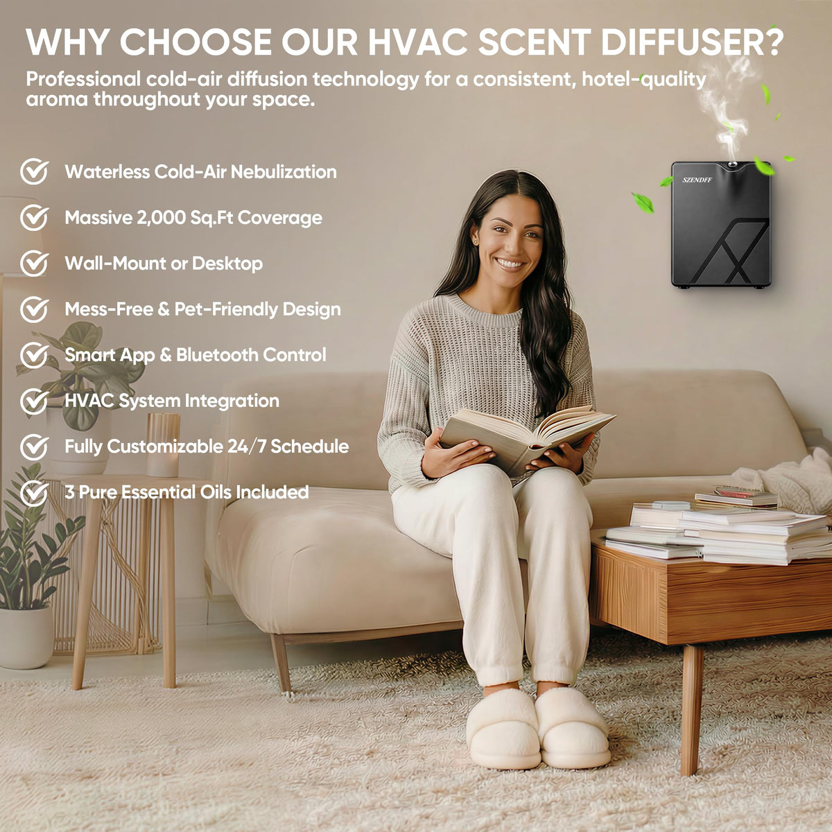 Scent Diffuser Kit with 100ml Oil, Scent Air Machine