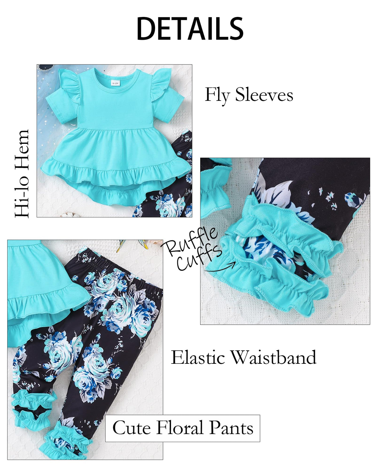 Girl Clothes Baby Outfit Short Sleeve Tops Cute T Shirts Pants Little Girls Clothes Cute Baby Girl