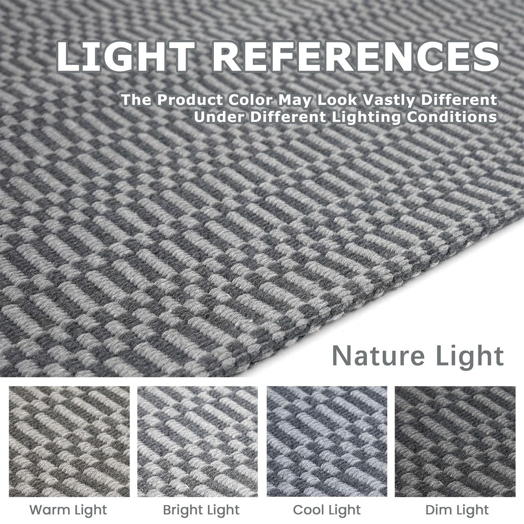 3x10 Runner Rug, Washable Non Slip Long Kitchen Hallway Rug, Grey