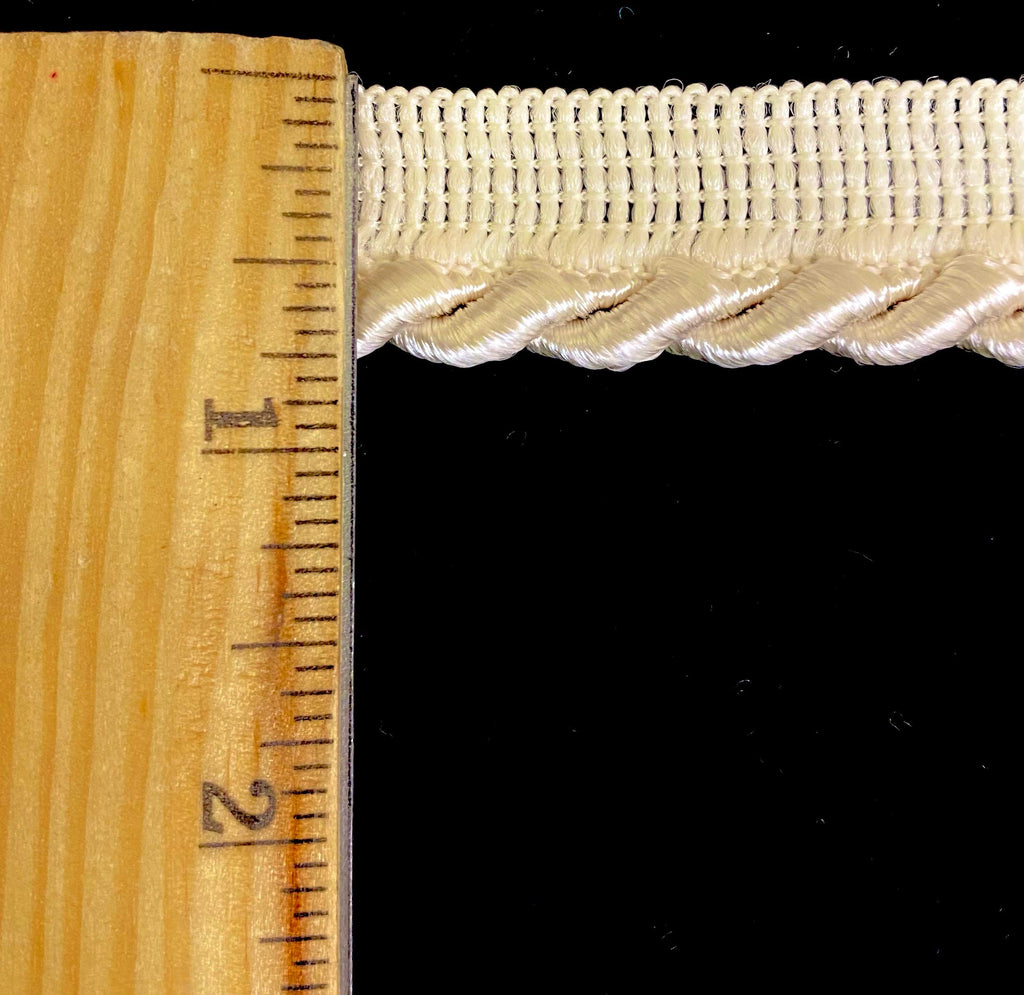 Large Twisted Cord w/Lip Piping Trimming - 6 Yards - Many Colors! (Oyster)