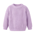 Toddler Baby Girl Boy Sweater Fall Winter Long Sleeve Knit Pullover Sweatshirt Outfit Tan