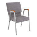 Hercules 21 in Wide Stackable Church Chair, Gray