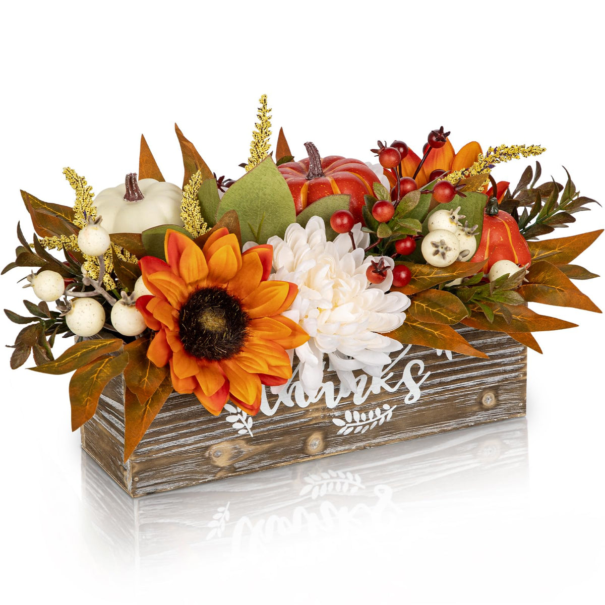 Fall Centerpiece for Table Fall Fake Flower in Pot Fall Floral Arrangement