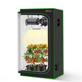 24"x24"x48" Grow Tent, Reflective 600D Mylar, Hydroponic Grow Tent with Observation Window and Floor Tray for Indoor