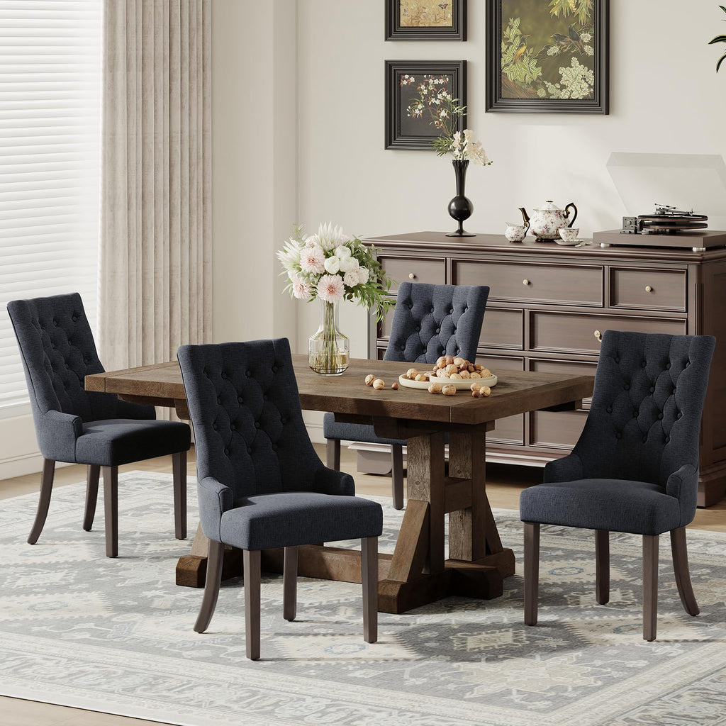 Wingback Set of 4, Black