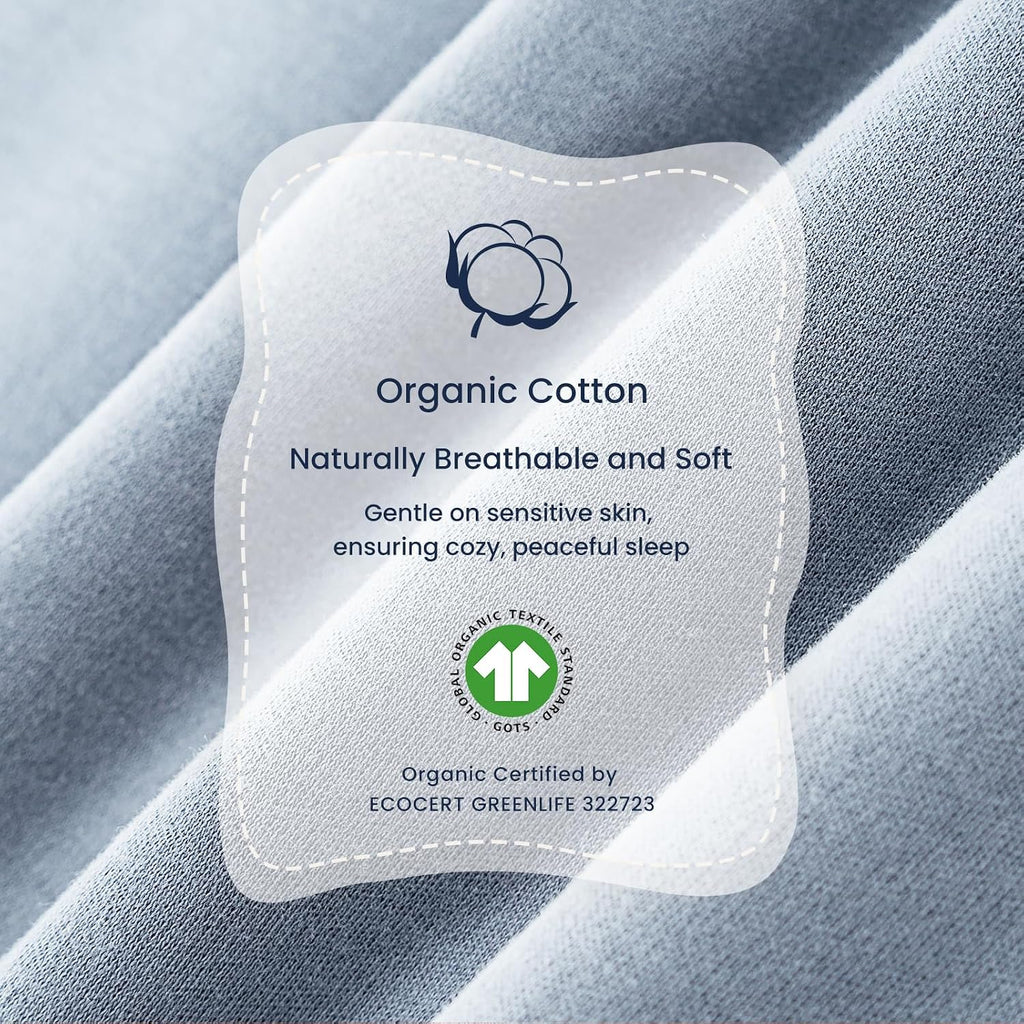 Kaiyababy Organic Cotton Baby Sleep Sack, 0.5 TOG Wearable Blanket