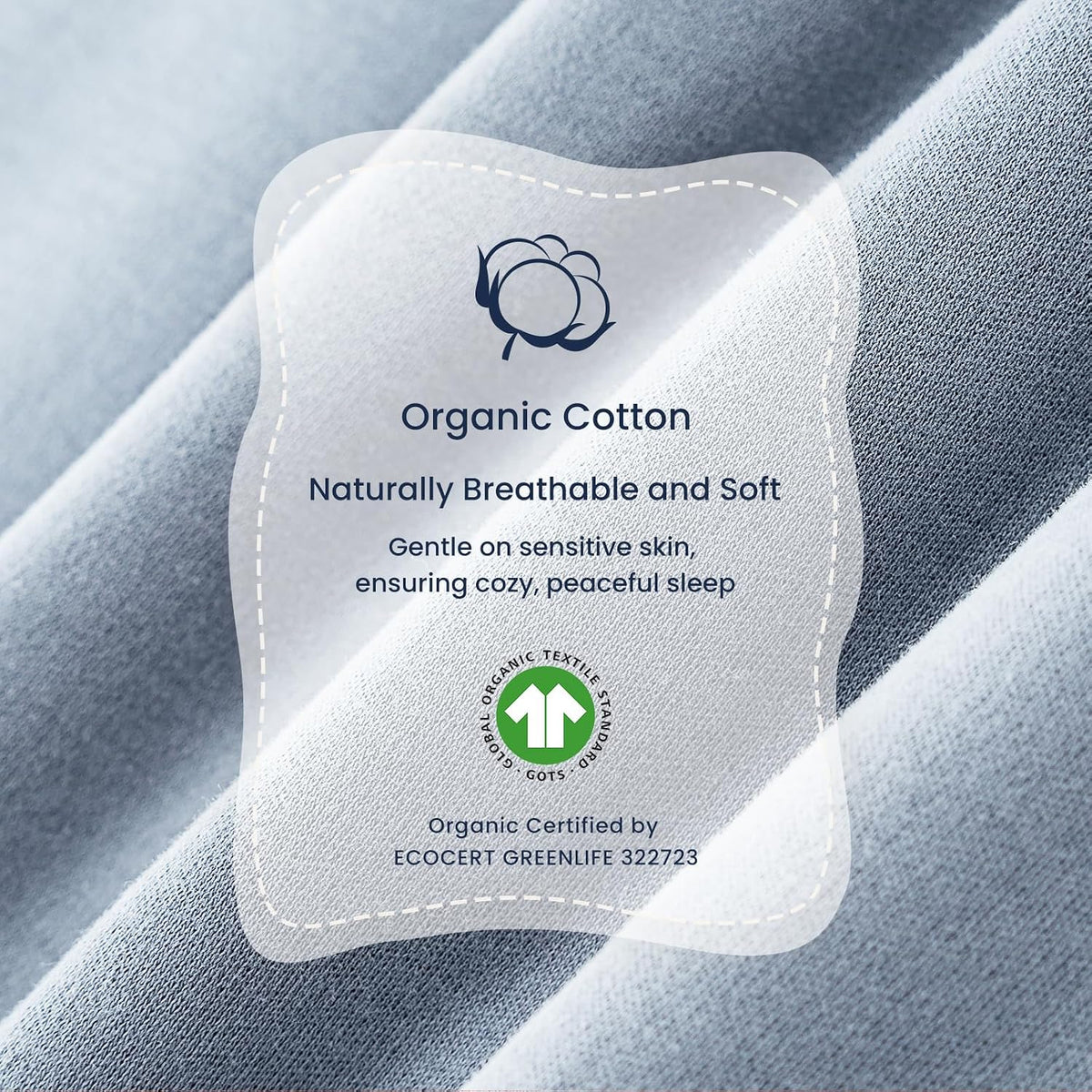 Kaiyababy Organic Cotton Baby Sleep Sack, 0.5 TOG Wearable Blanket