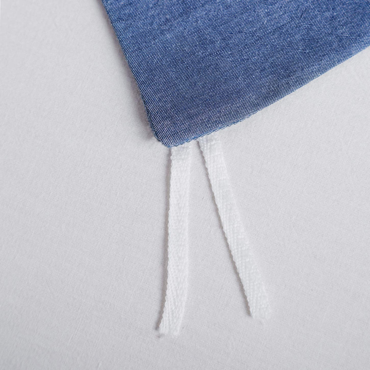 Denim Blue Duvet Cover 100% Washed Cotton 3 Pcs Set 1 Shabby Chic Farmhouse Duvet Cover with Zipper Ties 2
