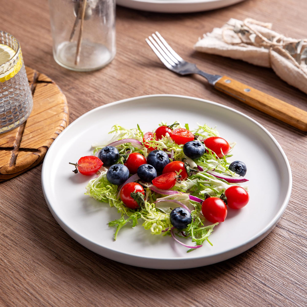Ceramic Dinner Plates Set of 6, 10.25 Inch Stoneware Dishes Set