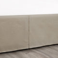 Faux Linen Dust Ruffle, 16-inch Drop with Box Pleat