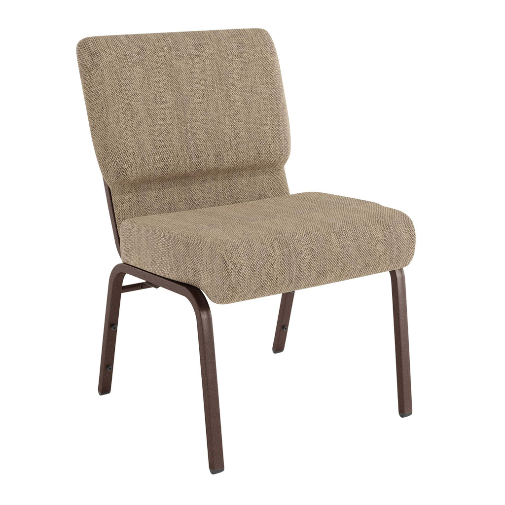 Hercules 21 in Wide Fabric Church Chair, Beige, 4-Pack