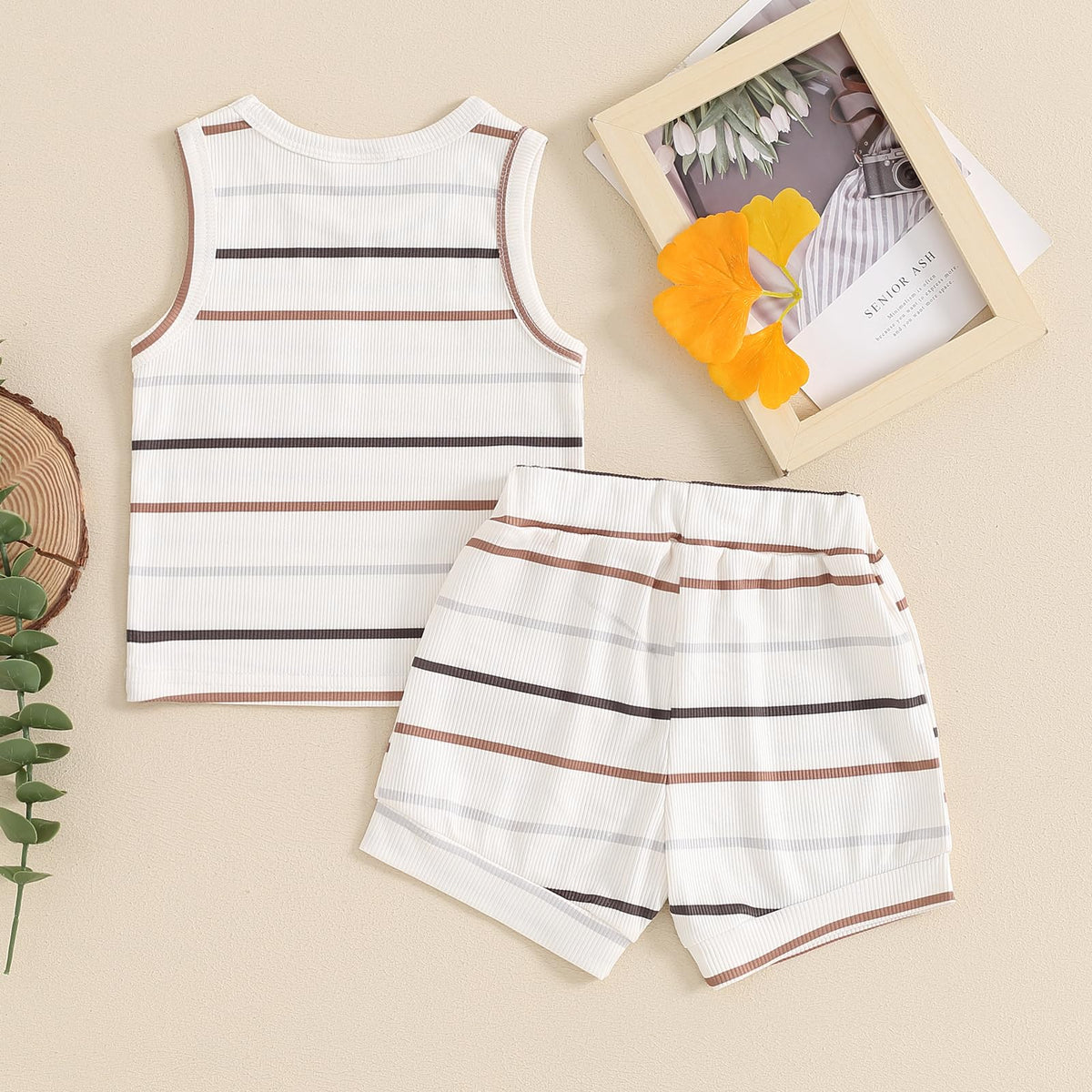 Baby Boy Clothes Casual Striped Tank Tops Camisoles and Shorts 2 Piece Newborn Boys Spring Summer Outfit Set