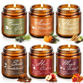 Fall Scented Candles, 6 Pack Fall Candles Scented Natural Soy Wax