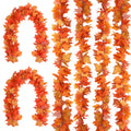 6 Pack Fall Garland with Orange Leaves