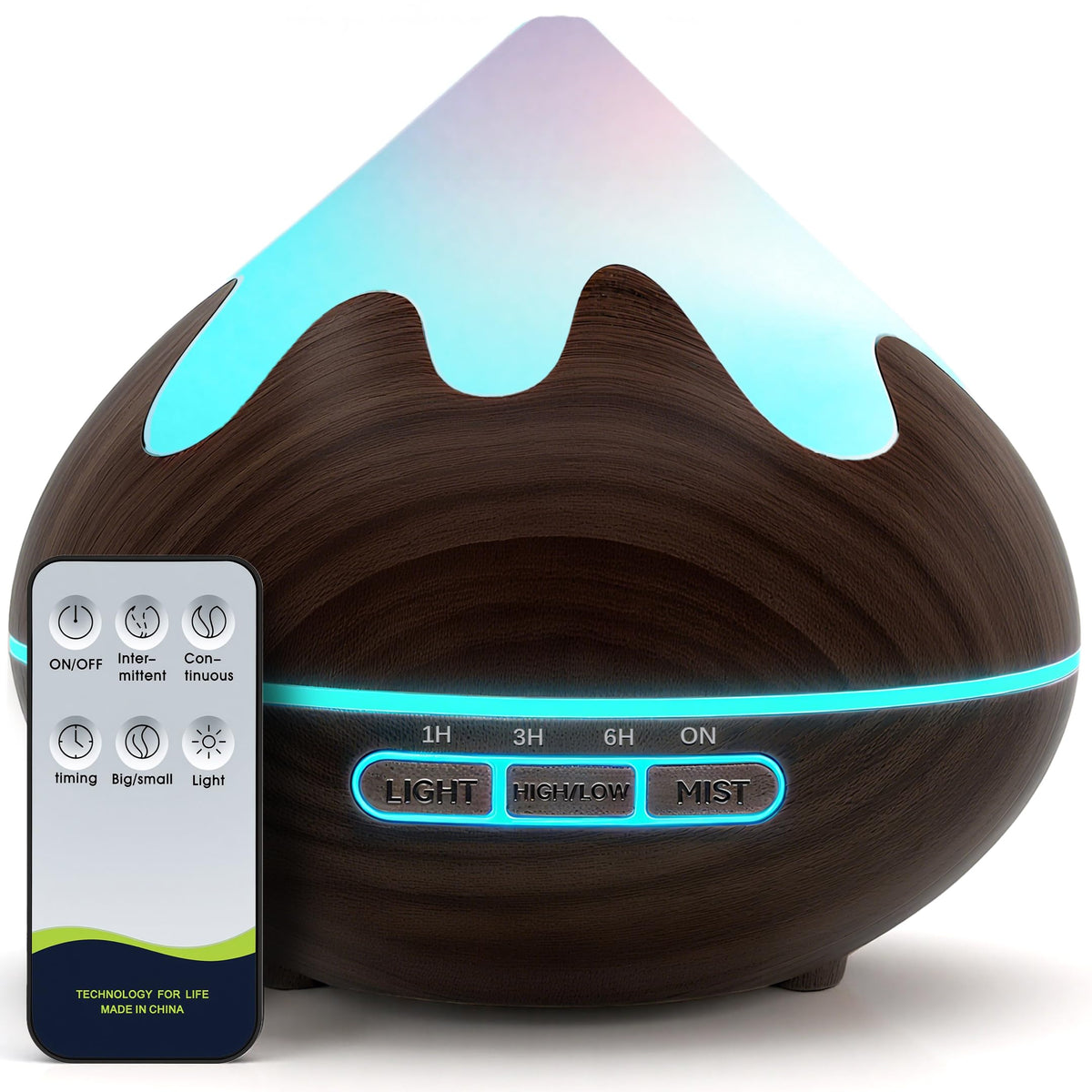 Essential Oil Diffuser, Aromatherapy Diffuser with Remote Control, Multifunctional Air Diffusers Room