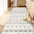 Runner Rug Boho Geometric Area Rugs: Washable Kitchen Entryway Rug, Soft Non Slip Moroccan Long Hallway Rugs