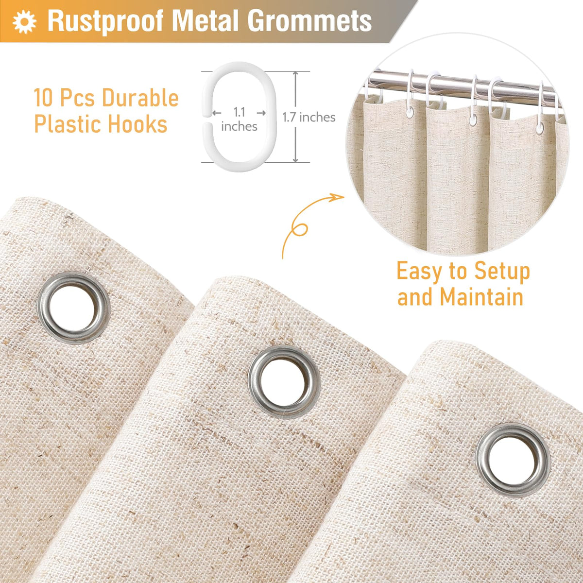 Stall Linen Ruffle Farmhouse Cloth, 54x78, Beige/Cream